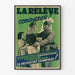Vintage Juliste La Relève Commence - Isänmaallinen Seinäsisustus
