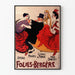 Vintage Juliste Folies Bergère -tanssijat ja taiteilijat