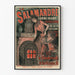 Vintage Juliste Salamanderi Liukuva Takka