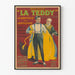 Vintage juliste Bretelle La Teddy - Tyylikäs retroseinäsuunnittelu