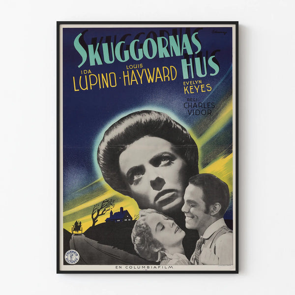 Vintage elokuvajuliste Skuggornas Hus - Retroseinän koriste