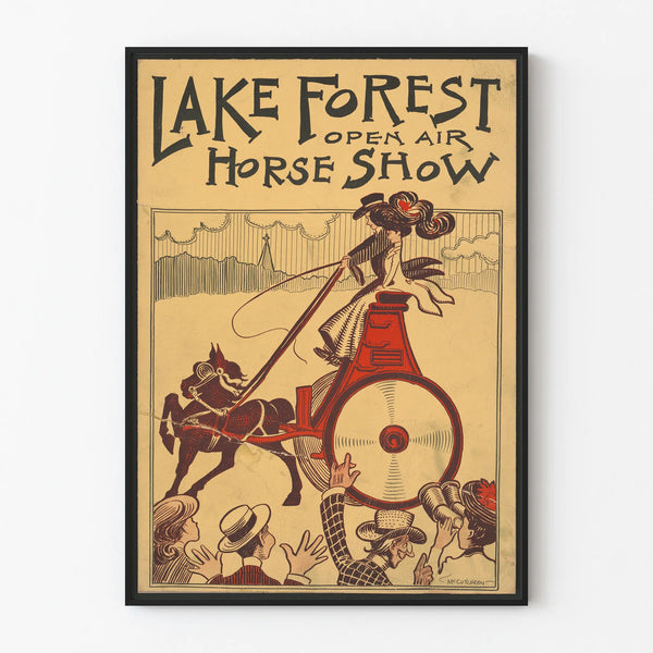 Vintage-juliste Lake Forestin avoin ratsastustapahtuma