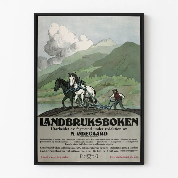Vintage Landbruksboken - Perinteinen maatalouskuvitusjuliste