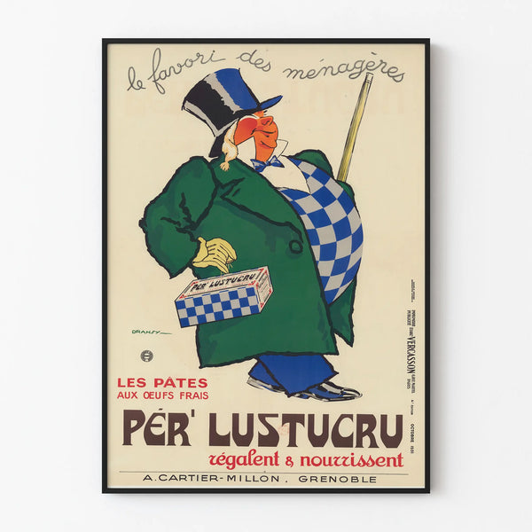 Vintage Pér' Lustucru - Julisteen retro seinäkoristelu keittiöön