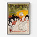 Vintagejuliste Le Quartier kabaree-taide- ja kirjallisuuslounge