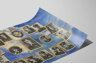 Vintage juliste Kuninkaallisen ilmavoimien johtajat - sotilaspintamaalaus — näkymä teoksesta