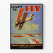 Vintage lentokoulutusjuliste Curtiss-Wright