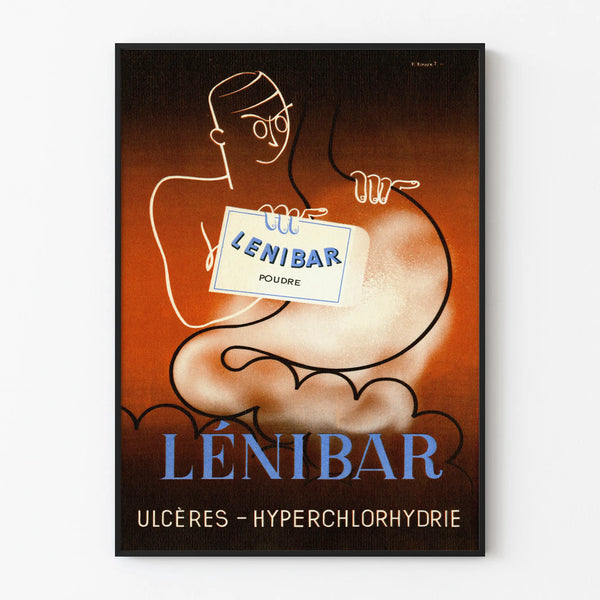 Lenibar vintage mainosjuliste - Retro lääketieteellinen seinäkoristelu