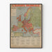 Vintagejuliste L'Europe Musicale - Euroopan keskusten koristekartta