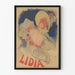 Vintage Juliste LIDIA - Art Nouveau -kuvitus seinäkoristukseen
