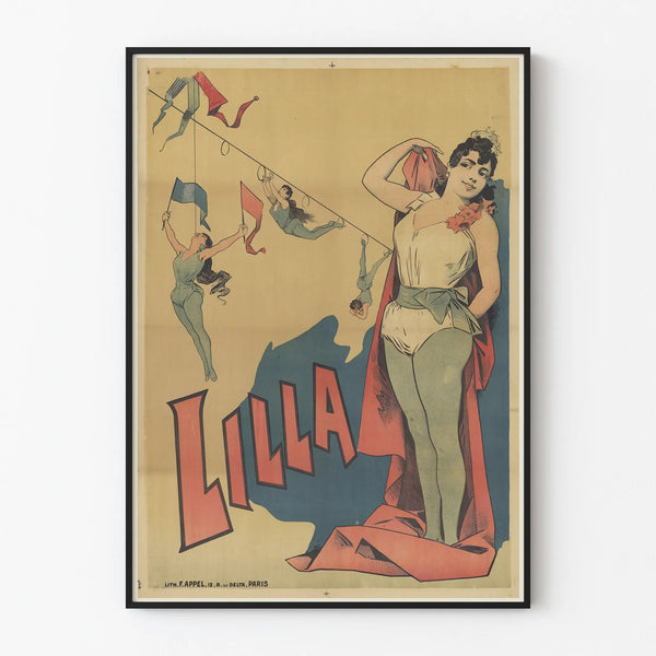 Vanha juliste Lilla sirkus vintage seinäkoriste