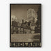 Vintage juliste Lincolnin katedraalista ja Vicars Courtista Englannissa