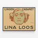Vintage Juliste Linden-Cabaret Lina Loos — kehystetty taideteos seinällä
