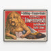 Vintage juliste Lionel Löwenmensch, puolihammas puolilohikäärme — kehystetty taideteos seinällä