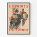 Vintage Lippincott's juliste lokakuulle - retroseinäkäsittely