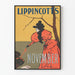 Vintagejuliste Lippincott's marraskuu elegantissa punaisessa takissa