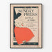 Vintage Philadelphia Sunnuntai Lehti Little Jumbo 1896 Juliste