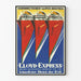 Vintage Lloyd Express Norddeutscher Lloyd Bremen -juliste