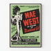 Vintage Mae West -juliste Diamond Lil -aiheinen retroseinäkoriste