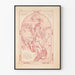 Art Nouveau -juliste MÁJ 1902 seinäkoristukseen vintage