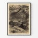Vintage koristejuliste Manon auringonlaskussa