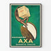 Vintage margariinijuliste AXA seinäkoristukseen
