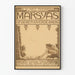 Vintage teatterijuliste Marsyas luonnollinen sisustus