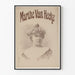 Vintage-tyylinen juliste Marthe Van Hecke -vanhahtava muotokuva
