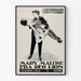 Vintage Mary Malone -juliste Red Lionilta mustavalkoisena