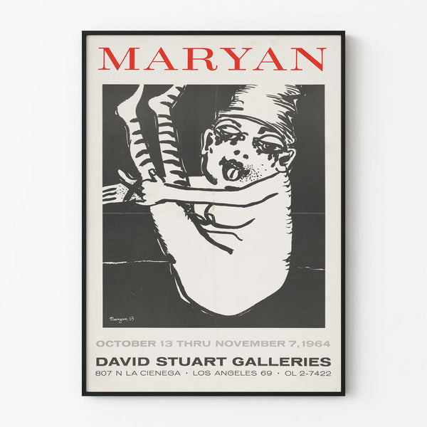 Maryan 1964 - Näyttelyn juliste David Stuart Galleries Los Angeles