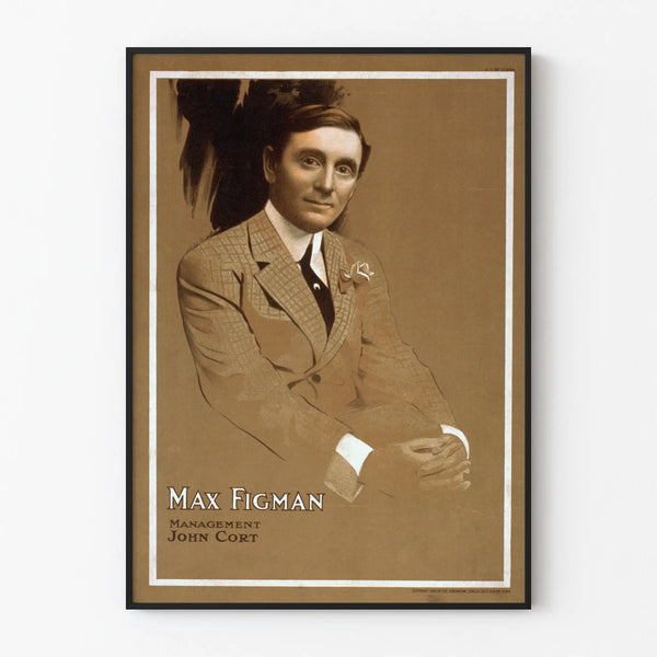 Vintage-porträtijuliste Max Figmanin seinäkoriste retro