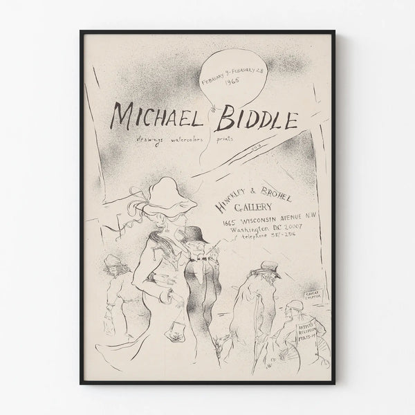 Michael Biddle - Näyttelyn julisteet – Piirustuksia ja vesivärimaalauksia 1965