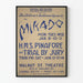Teatterin vintagejuliste Mikado ja H.M.S. Pinafore