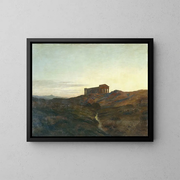 Terre antique, le temple - Émile-René Ménard — kehystetty taideteos seinällä