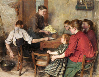 Le Repas frugal - Émile Friant — näkymä teoksesta