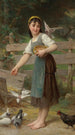 Kyyhkysten ruokinta - Émile Munier — näkymä teoksesta