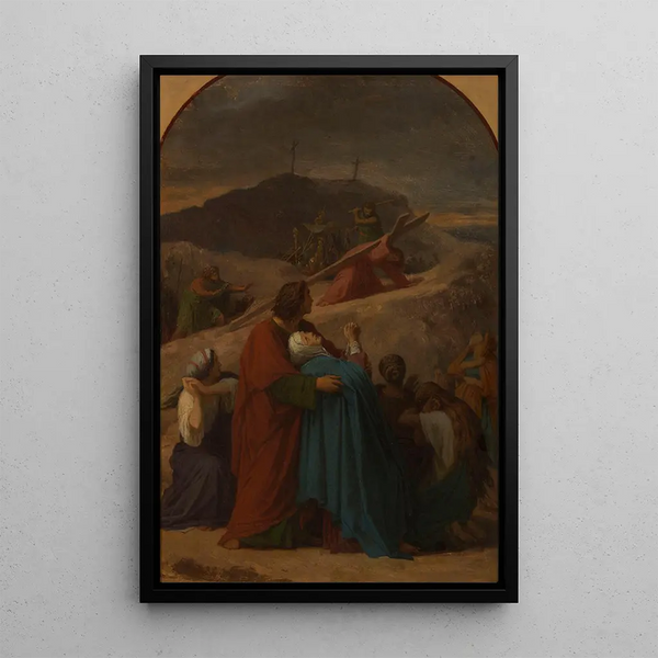 mile Signol - Jsus portant sa croix La Vierge sur le chemin du Calvaire.webp