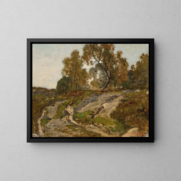 Metsämaisema - Émile van Marcke — kehystetty taideteos seinällä