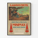 Vintage Minimax kannettava palopullo juliste seinäkoristeluun