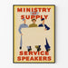 Ministry of Supply Service -juliste seinälle