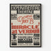 Vintage teatterin kokeellinen juliste Miracle at Verdun
