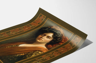Vintage-porträtijuliste Miss Maxine Elliott Art Nouveau -tyyli