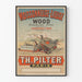 Vintage juliste Moissonneuse-Lieuse Wood - Teollinen seinäkoristelu