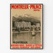 Vintage Juliste Montreux Palace Hotelin seinäkoriste
