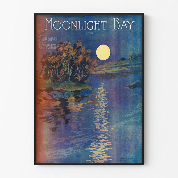 Kattomaalaus juliste Moonlight Bay kuunvalossa