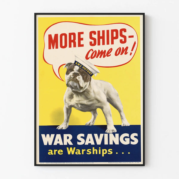 Vintage Bulldog-marin juliste - More Ships Come On