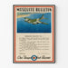 Vintage juliste Mosquito Bulletin sotilaskoneen seinäkoriste