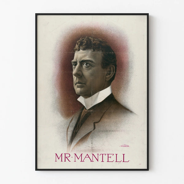 Vintage-porträtijuliste herra Mantellista seinäkoristeeksi