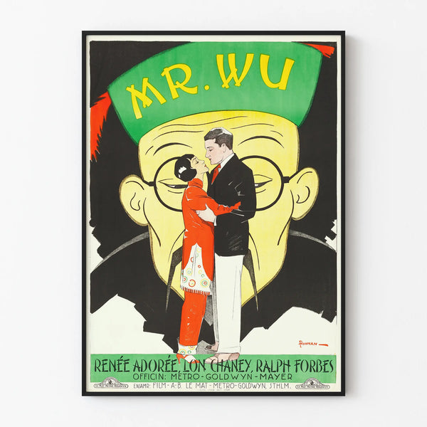 Vintage seinäkoristejuliste Mr. Wu