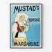 Vintagejuliste Mustad's Norske Margarine seinäkoristukseen